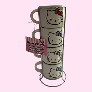 Hello Kitty Stackable Mug Set with Red and Pink Accents
